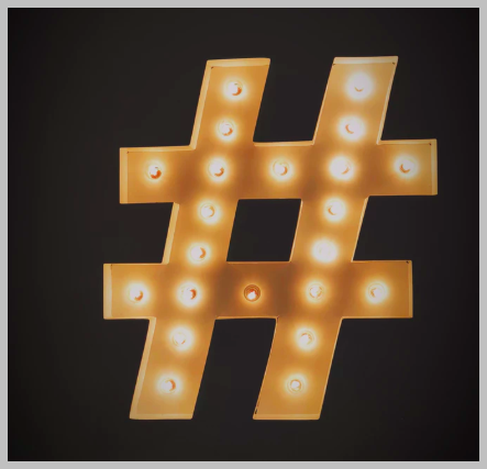 follow hashtags on social media