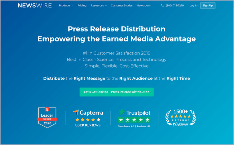 Newswire distribution service