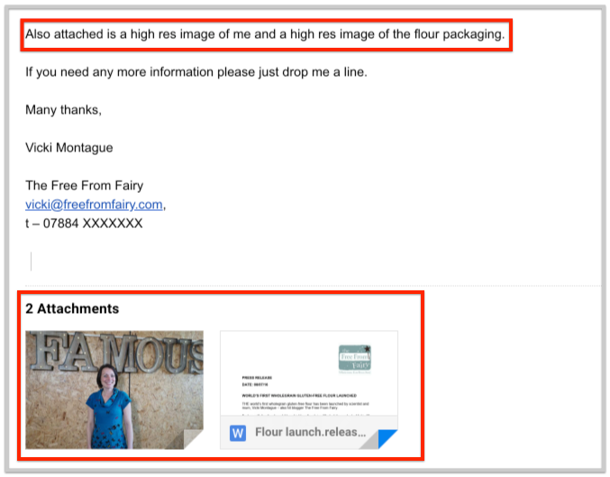 pitch journalists and include images in your email